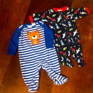 Boys 0-3 months sleeper with feet